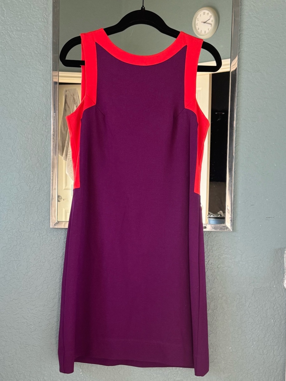 Alice & Trixie 100% Cotton Stretch Color Block Sleeveless Shift Dress Size M